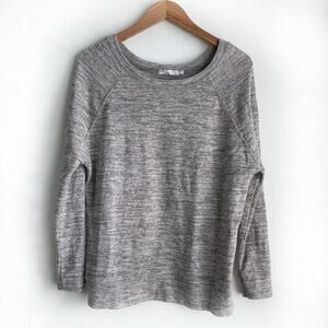 Prana grey pullover long sleeve top crewneck shirt size small